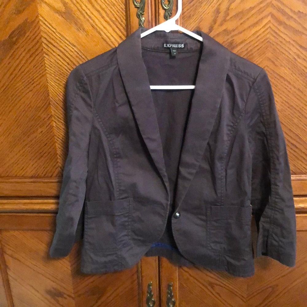 Crop sleeve grey ladies jacket